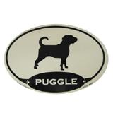 Euro Style Oval Dog Decal Puggle