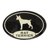Euro Style Oval Dog Decal Rat Terrier