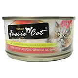 Fussie Cat Tuna Salmon Premium Canned Cat Food 2.8 oz each