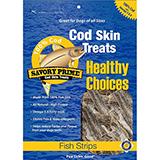 Savory Prime 100% Cod Skin Fish Strips Dog Treats 4-oz.