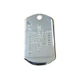 Engraved ID Tag Military Chrome Large