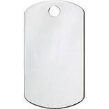 Engraved ID Tag Military Chrome Small