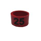 Poultry Numbered Leg Bandette Red Size 9 (single Band)