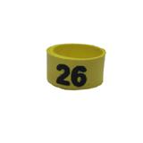 Poultry Numbered Leg Bandette Yellow Size 11 (single Band)