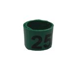 Poultry Numbered Leg Bandette Green Size 7 (single band)