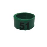 Poultry Numbered Leg Bandette Green Size 11 (single band)