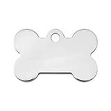 Engraved ID Tag Chrome Bone Small