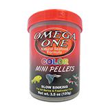 Omega Super Color Sinking Mini Pellets Fish Food 3.5oz 