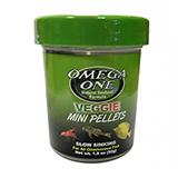 Omega Veggie Sinking Mini Pellets Fish Food 1.8oz 