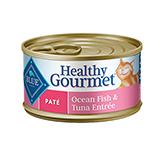 Blue Cat Ocean Fish/Tuna Pate Canned Cat Food 5.5-oz. Case