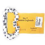 Poultry Numbered Leg Bands White Size 7 Numbered 26-50