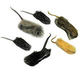 Handmade Real Fur Mouse Cat Toy 6 Pack