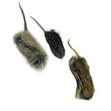 Handmade Real Fur Mouse Cat Toy 3 Pack