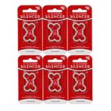 Dog Tag Silencer Large Bone Shape 6 pack