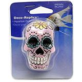 Sugar Skull Aquarium Ornament Pink