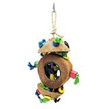 Coconut Kabob with Wood and Sisal Medium to Large Bird Toy