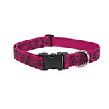 Lupine Nylon Dog Collar Adjustable Plum Blossom 12-20 inch