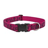 Lupine Nylon Dog Collar Adjustable Plum Blossom 16-28 inch