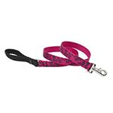 Lupine Nylon Dog Leash 6-foot x 1-inch Plum Blossom