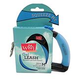 Wigzi Medium Blue Retractable Leash with Gel Handle