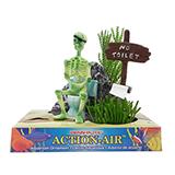 Penn Plax Action Skeleton No Toilet Aquarium Air Ornament