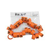 Poultry Numbered Leg Bands Orange Size 14 Numbered 26-50