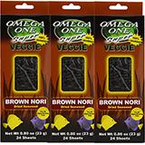 Omega One Super Veggie Brown Seaweed Fish Food 24 ct. 3 pack