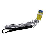 Chain Lead 4ft with Black Handle Fine links Dog Leash