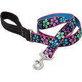 Lupine Nylon Dog Leash 4-foot x 1-inch Flower Power