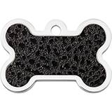Engraved ID Tag Bone Leather Look Inset