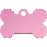 Engraved ID Tag Large Bone Light Pink