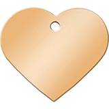 Engraved ID Tag Large Heart Polished Gold