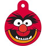 Engraved ID Tag Large Circle Muppet Animal