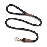 Mendota Large Black Snap Lead Dog Leash 6ft. 