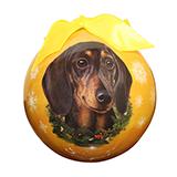 E&S Imports Shatterproof Animal Ornament Dachshund Black