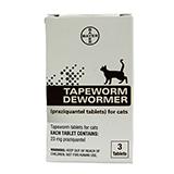 Bayer Tape Worm Tabs Cat 3 count 23 mg