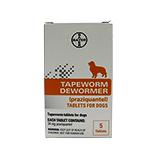 Bayer Tape Worm Tablets Dog 5 Tabs 34 mg