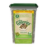 Greenies Feline Catnip Dental Treats for Cats 9.7 oz. Tub 