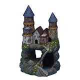 Hand Painted Enchanted Castle Aquarium Ornament Medium