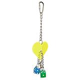 Acrylic Dicey Heart Made in USA Bird Toy