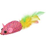 Glitter Mouse with Feather Cat Toy