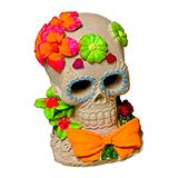 Sugar Skull with Flower Glow Aquarium Ornament
