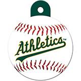 Engraved ID Tag Large Circle Oakland Athletics