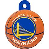 Engraved ID Tag Large Circle Golden State Warriors