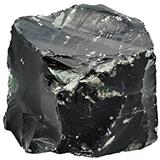 Rock Black Glass per Lb.