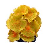 Yellow Mushroom Coral Aquarium Ornament 3-inch