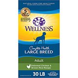 Wellness Dog Chicken & Brown Rice Large Breed Dog Food 30Lb.