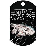 Engraved ID Tag Large Military Star Wars Millenium Flacon