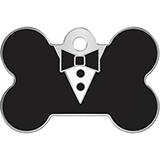 Engraved Tag Large Bone Epoxy Tuxedo