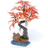 Orange Bonsai Tree on Urn Aquarium Ornament